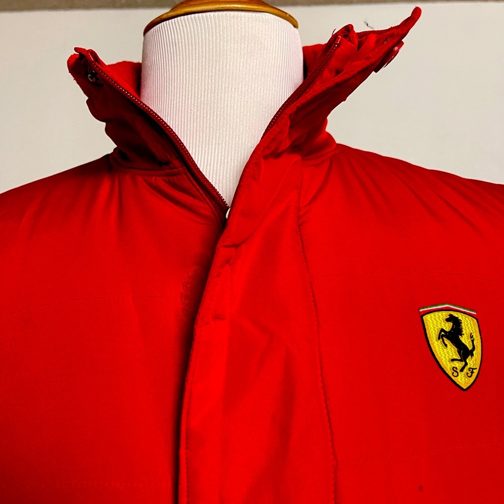 Auth Ferrari Mens Red Vest Jacket